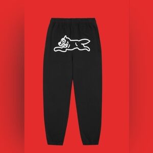 Size 4yer CECREAM RUNNING DOG Black Sweatpants with White Outline Graphicze
